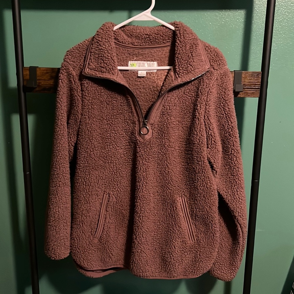 Mauve/ purple color 1/4 zip hoodie size Large